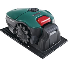 Robomow Roboterrasenmäher auf Ladestation