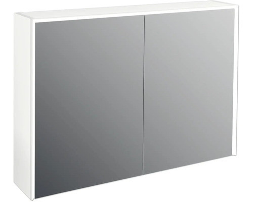 Jungborn Spiegelschrank QUATTRO SEDICI NOVE 100 x 20 x 70 cm weiß matt 2-türig LED IP 44