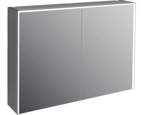 Jungborn Spiegelschrank QUATTRO SEDICI NOVE 100 x 20 x 70 cm schwarz matt 2-türig LED IP 44