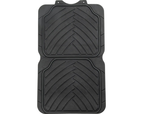 Schwarze Gummifußmatte mit Rillenmuster