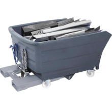 Kippbehälter Schwerlast aus Polyethylen (PE), 500 Liter Volumen, grau
