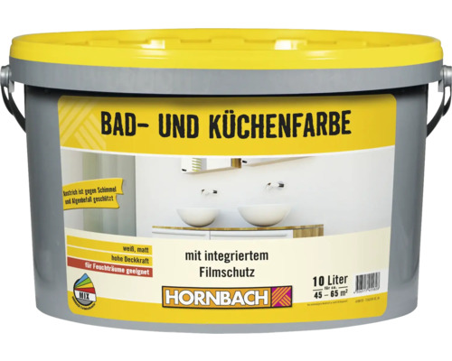 HORNBACH Bad- und Küchenfarbe weiß 10 L