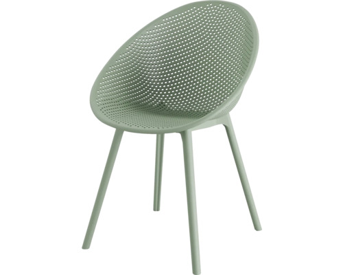 Outdoor Stuhl Qosy Kunststoff 59×59×83 cm grün