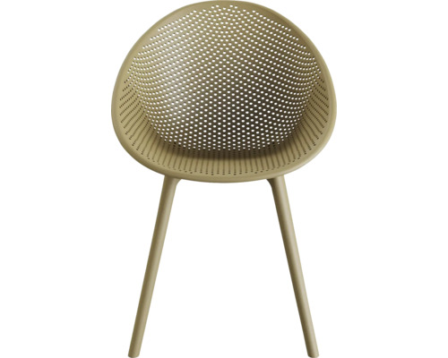 Perforierter Kunststoffstuhl mit vier Beinen