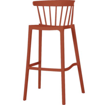 Barhocker mit Rückenlehne aus Kunststoff