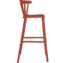 Barhocker aus Kunststoff mit Rückenlehne