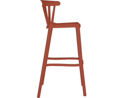 Barhocker aus Kunststoff mit Rückenlehne