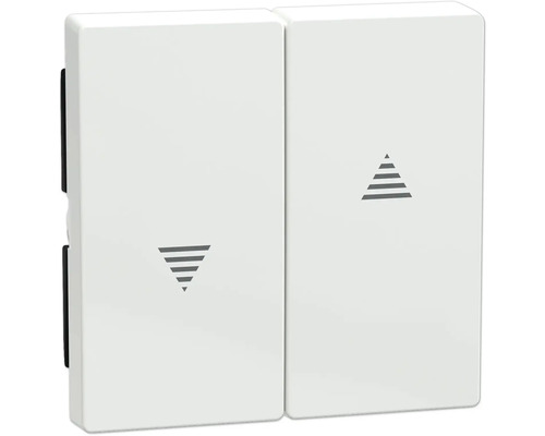 Merten 432425 Wippe Jalousie M-Pure aktivweiß/glänzend Zwei weiße Jalousieschalter für die Wandmontage.