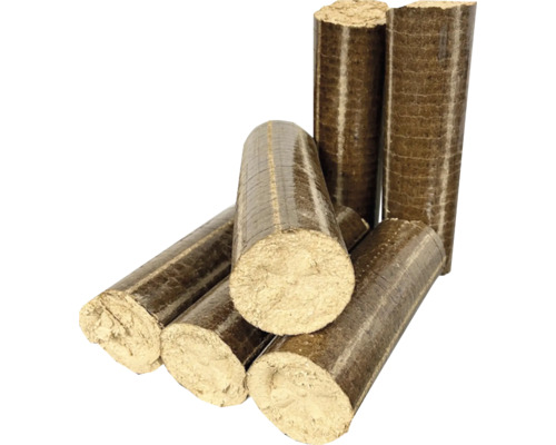 Holzbriketts aus Sägemehl für Kamin oder Ofen
