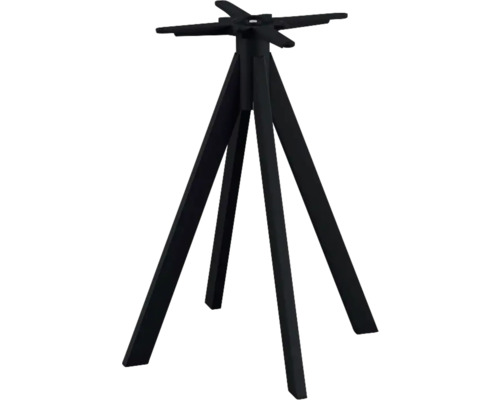 Tischgestell Infinity niedrig Edelstahl 60×60×72 cm schwarz