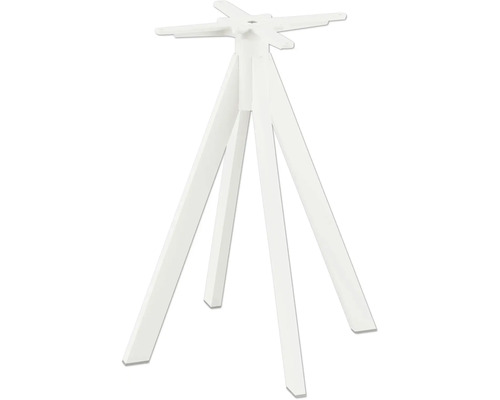 Tischgestell Infinity niedrig Edelstahl 60×60×72 cm weiß