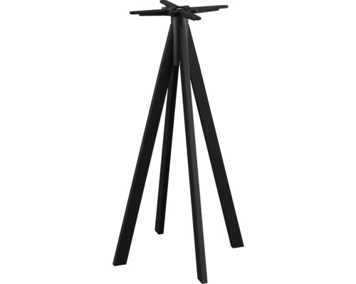 Tischgestell Infinity hoch Edelstahl 60×60×108 cm schwarz
