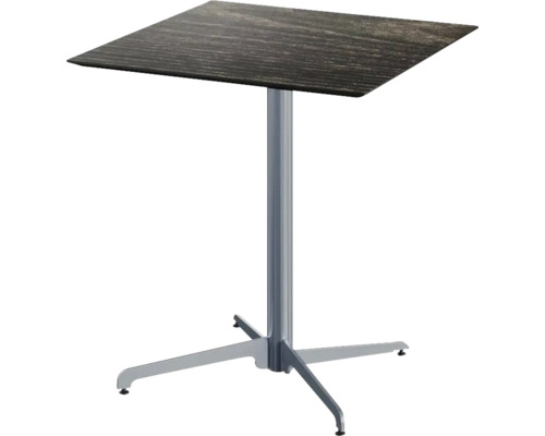 Terrassentisch X Cross Riverwashed Wood eckig Aluminium, HPL 70×70×73,2 cm klappbar grau Terrassentisch X Cross Riverwashed Wood eckig Aluminium, HPL 70×70×73,2 cm klappbar grau