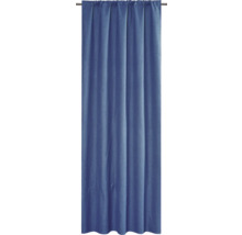 Blauer Dekoschal mit Kräuselbandaufhängung