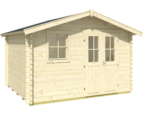 Gartenhaus aus Holz mit Fenster und Doppeltür