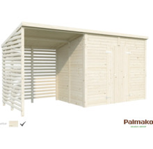 Gartenhaus Palmako Leif 4,5+2,9 m² inkl. Fußboden 467 x 187 cm tauchgrundiert