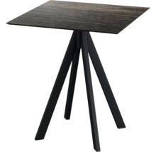Quadratischer Beistelltisch mit Holzplatte und Metallbeinen