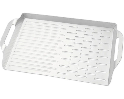 Grillplatte aus Metall mit Griffen
