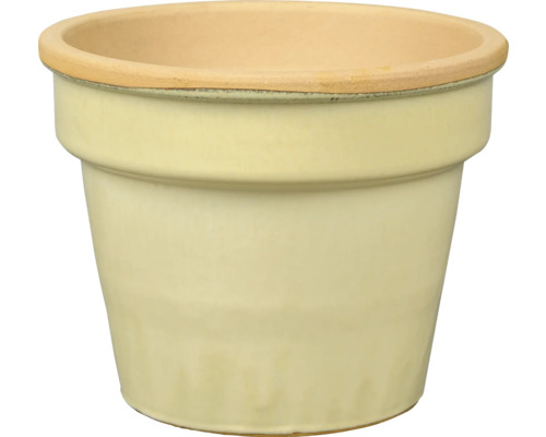 Gelber Pflanztopf aus Keramik