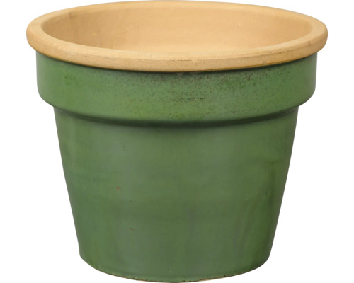 Grüner Pflanztopf aus Keramik