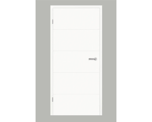 Pertura Zimmertür Tilda 10 Weißlack (ähnlich RAL 9010) 73,5 x 198,5 cm Links ohne Schlüssellochbohrung