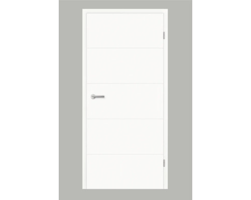 Pertura Zimmertür Tilda 10 Weißlack (ähnlich RAL 9003) 73,5 x 198,5 cm Rechts ohne Schlüssellochbohrung