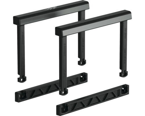 Griffe-Set Lechuza für Cubico 22 / Balconera 50 / 80 Kunstsoff schwarz Schubladenzargen-Set zur Schubladenmontage