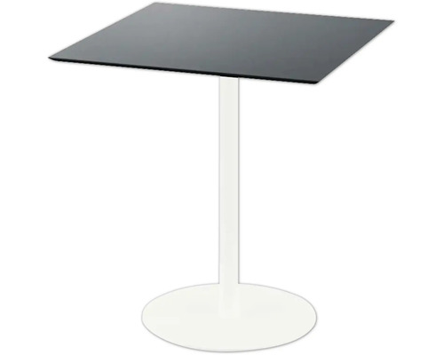 Terrassentisch Urban eckig Edelstahl, HPL 70×70×73,2 cm weiß