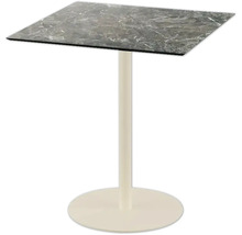Quadratischer Stehtisch mit Marmorplatte