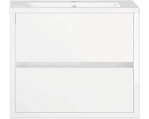 Badmöbel-Set Allibert Sense BxHxT 80,5 x 55 x 46,2 cm Frontfarbe weiß glanz 2-teilig mit Waschtisch