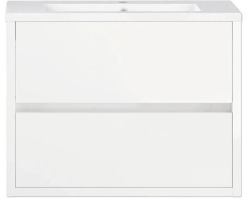 Badmöbel-Set Allibert Sense BxHxT 100,5 x 55 x 46,2 cm Frontfarbe weiß glanz 2-teilig mit Waschtisch