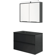 Waschtisch mit Unterschrank, Spiegelschrank und Beleuchtung für das Badezimmer