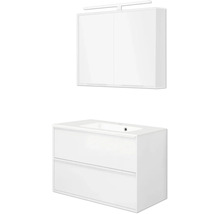 Waschtischunterschrank mit Waschbecken und Spiegelschrank für das Badezimmer