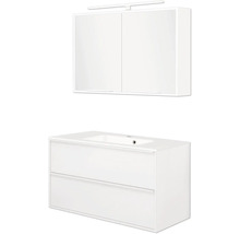 Badmöbelset mit Waschtischunterschrank, Waschbecken und Spiegelschrank