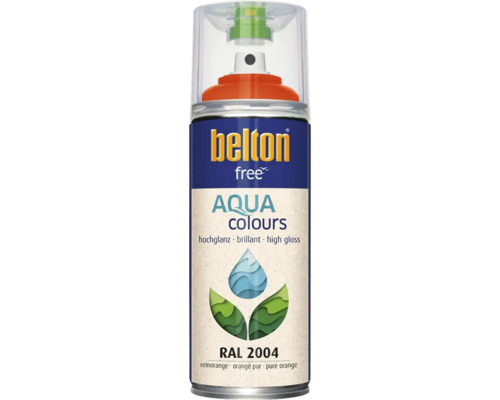 Belton Free PU Sprühlack Ral 2004 reinorange glänzend 400 ml Belton Free Aqua Colours Lackspraydose Reinorange RAL 2004