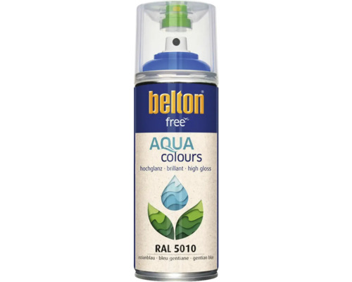 Belton Free PU Sprühlack Ral 5010 enzianblau glänzend 400 ml