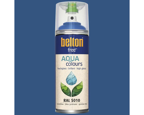 Belton Free Aqua Colors Sprühlack mit RAL 5010 Farbcode