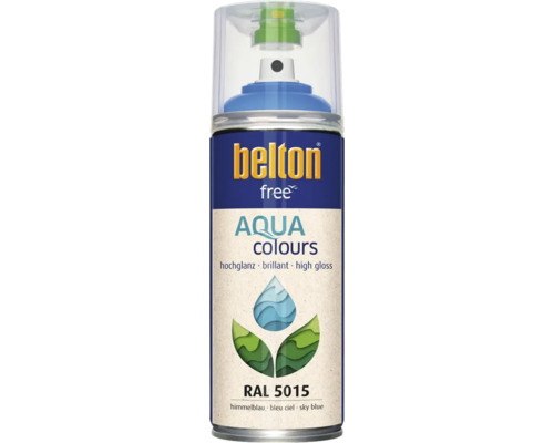 Belton Free PU Sprühlack Ral 5015 himmelblau glänzend 400 ml