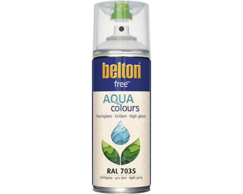 Belton Free PU Sprühlack Ral 7035 lichtgrau glänzend 400 ml Belton Free Aqua Colours Sprühlack RAL 7035 lichtgrau