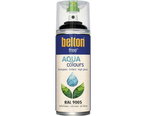 Belton Free Aqua Colours Sprühlack RAL 9005 tiefschwarz