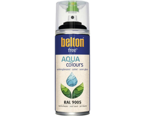 Belton Free Aqua Colours Sprühlack tiefschwarz RAL 9005