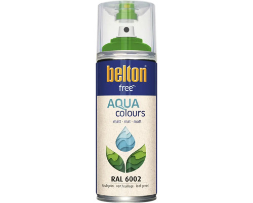 Belton Free Aqua Colours Sprühlack, Farbton RAL 6002 Laubgrün