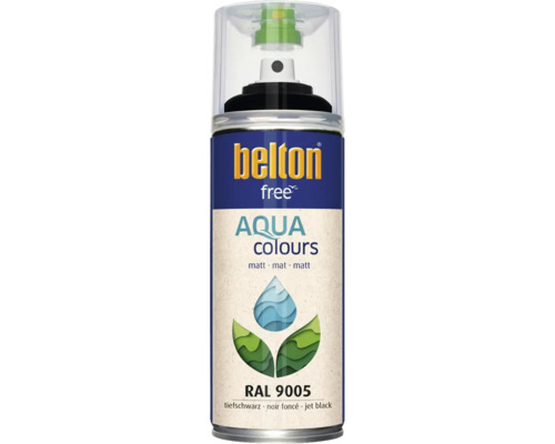 Belton Free Aqua Colours Sprühlack RAL 9005 tiefschwarz