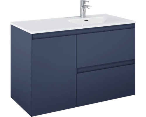 Jungborn Waschtischunterschrank DECEM BxHxT 1000 x 635 x 458 mm rechts Frontfarbe navy blau matt