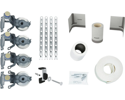 Badewannen-Installations-Set KALDEWEI BIS 5044 inkl. Fußgestell 5037 687676520000 Kaldewei Montageset für Duschwannen und Badewannen, bestehend aus Befestigungsmaterial, Dichtbändern und Eckstücken