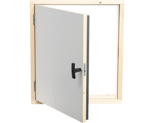 Revisionstür mit Rahmen und Drehverschluss