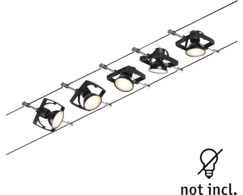 Fünfstrahlige Seilbeleuchtung mit Spots