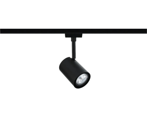 Schwarzer Stromschienenstrahler für die Deckenmontage