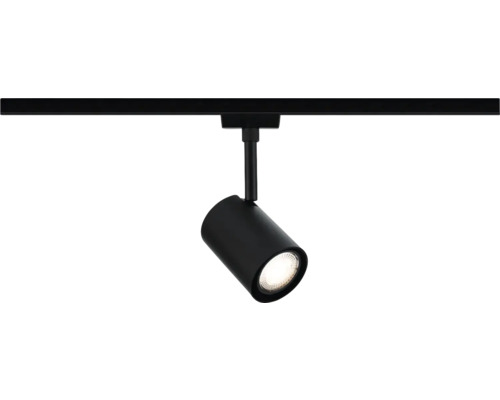 Schwarzer LED-Strahler an Stromschiene