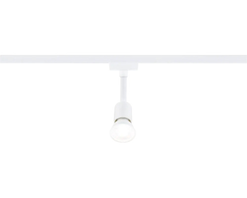 Weißes Schienensystem mit Lampe